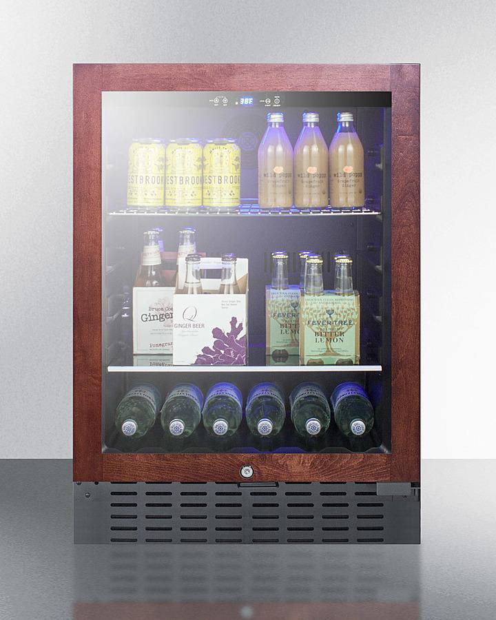 SUMMIT SCR2466BPNR Commercially Approved 24"" Wide Built-in Beverage Refrigerator DESIG...