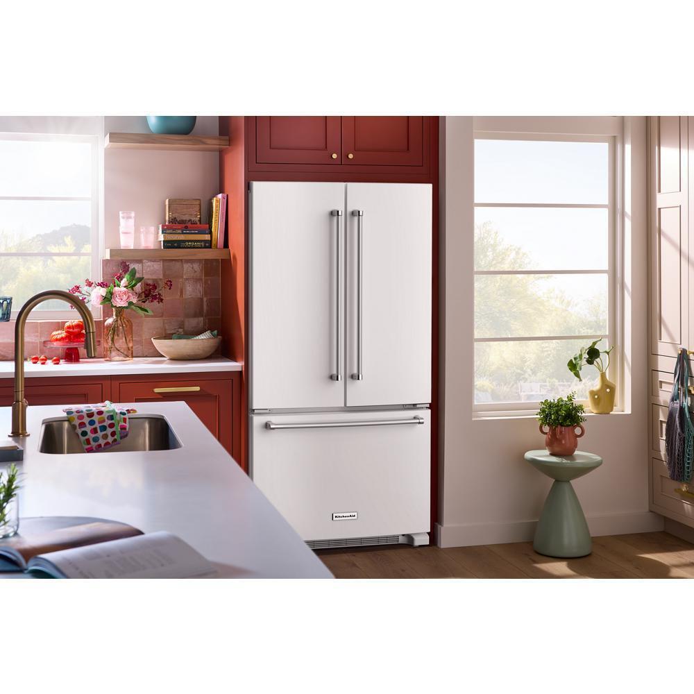 KITCHENAID KRFC136RWH 20 Cu. Ft. 36-inch Width Counter-depth French Door Refrigerator WIT...