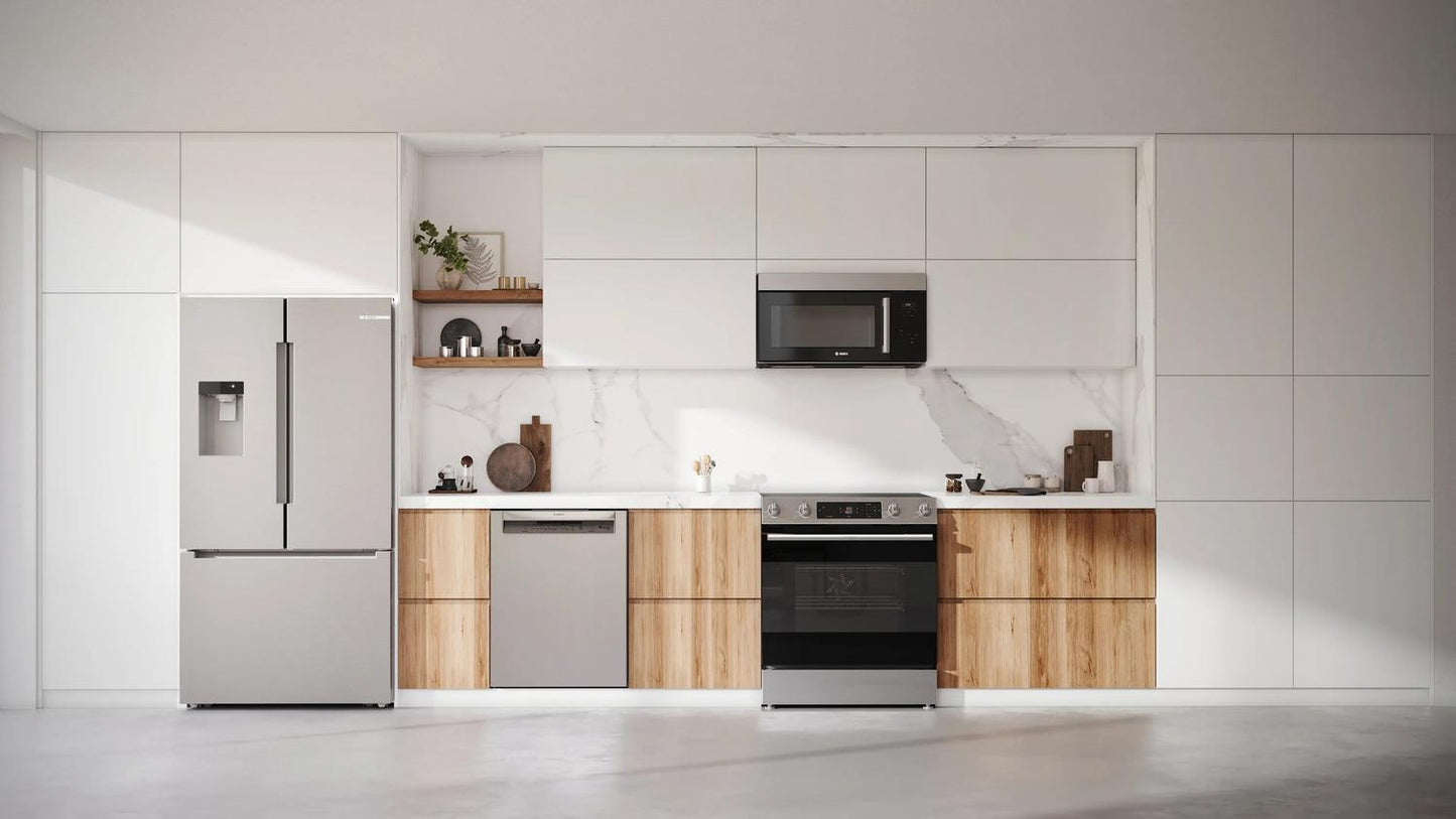 BOSCH HEF1050MU Bosch 100 Series Electric Freestanding Range 30"" Stainless Steel