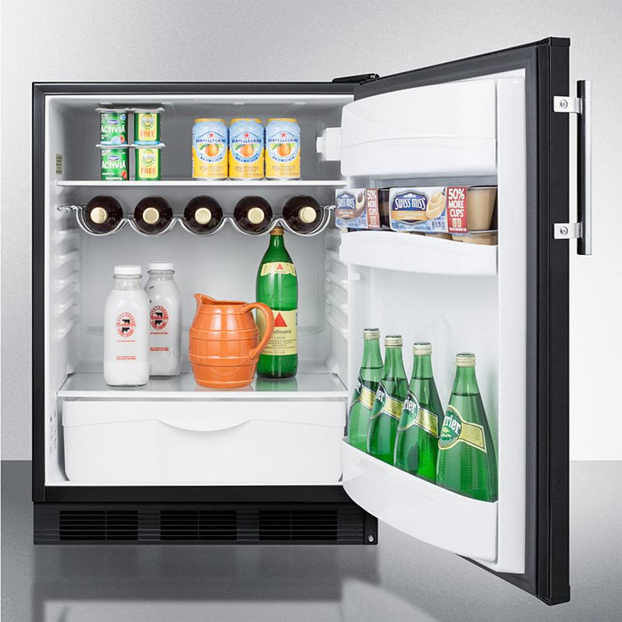 SUMMIT FF63BK Freestanding Residential Counter Height All-refrigerator In Black W...