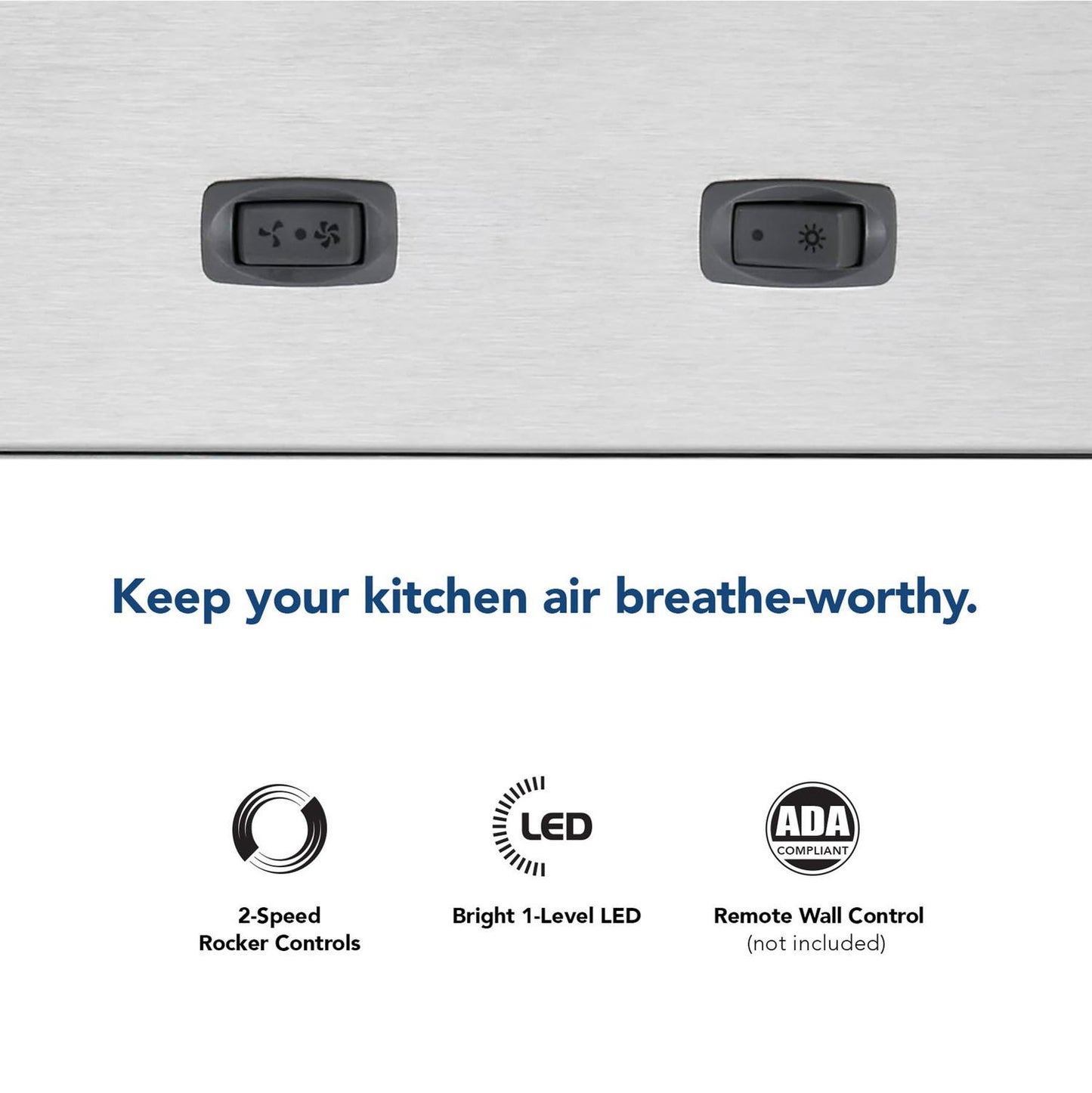 BROAN PM300SS Broan 21-inch Custom Range Hood Power Pack, 300 Max Blower Cfm, ...