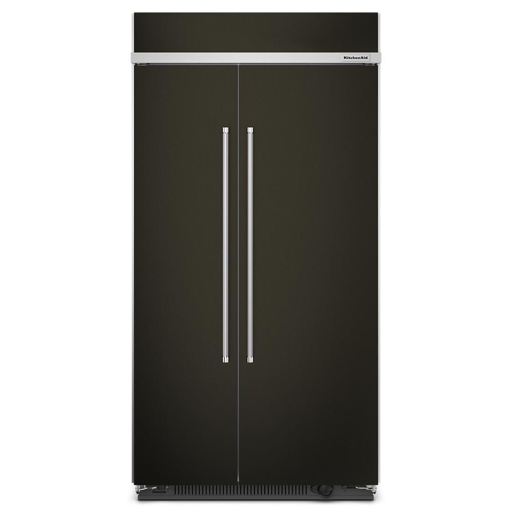 KITCHENAID KBSN702MBS 25.5 Cu Ft. 42"" Built-in Side-by-side Refrigerator With PRINTSHIELD...