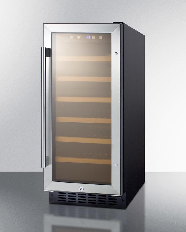 SUMMIT SWC1535B 15"" Wide Wine Cellar for Built-in or Freestanding Use, With DIGITAL...