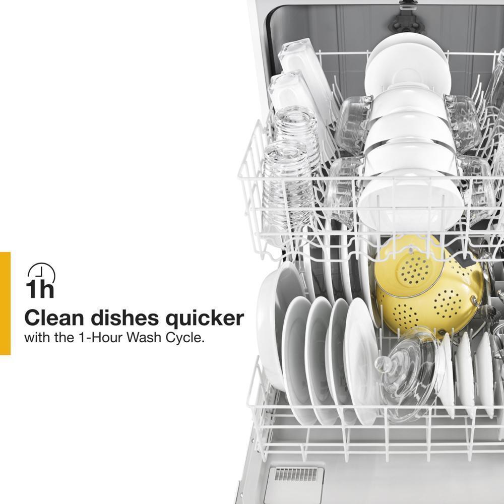 WHIRLPOOL WDP370PAHW Whirlpool, 3 Cycles, 4 Options, 55 Dba, Plastic Tub Portable DISHWAS...