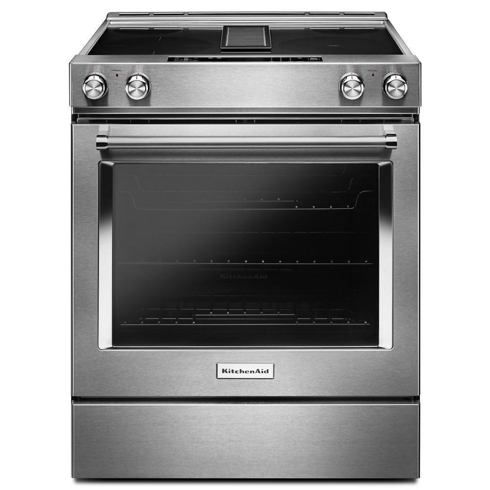 KITCHENAID KSEG950ESS Stainless Steel Kitchenaid 30-inch 4-element Electric Downdraft ...