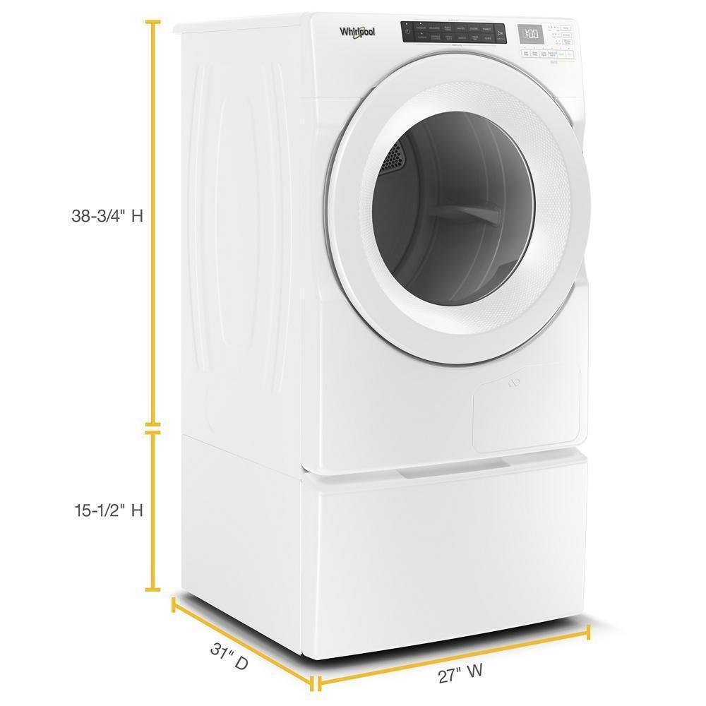 WHIRLPOOL WHD560CHW Whirlpool 7.4 CU.FT Front Load Heat Pump Dryer With Intiutitive ...