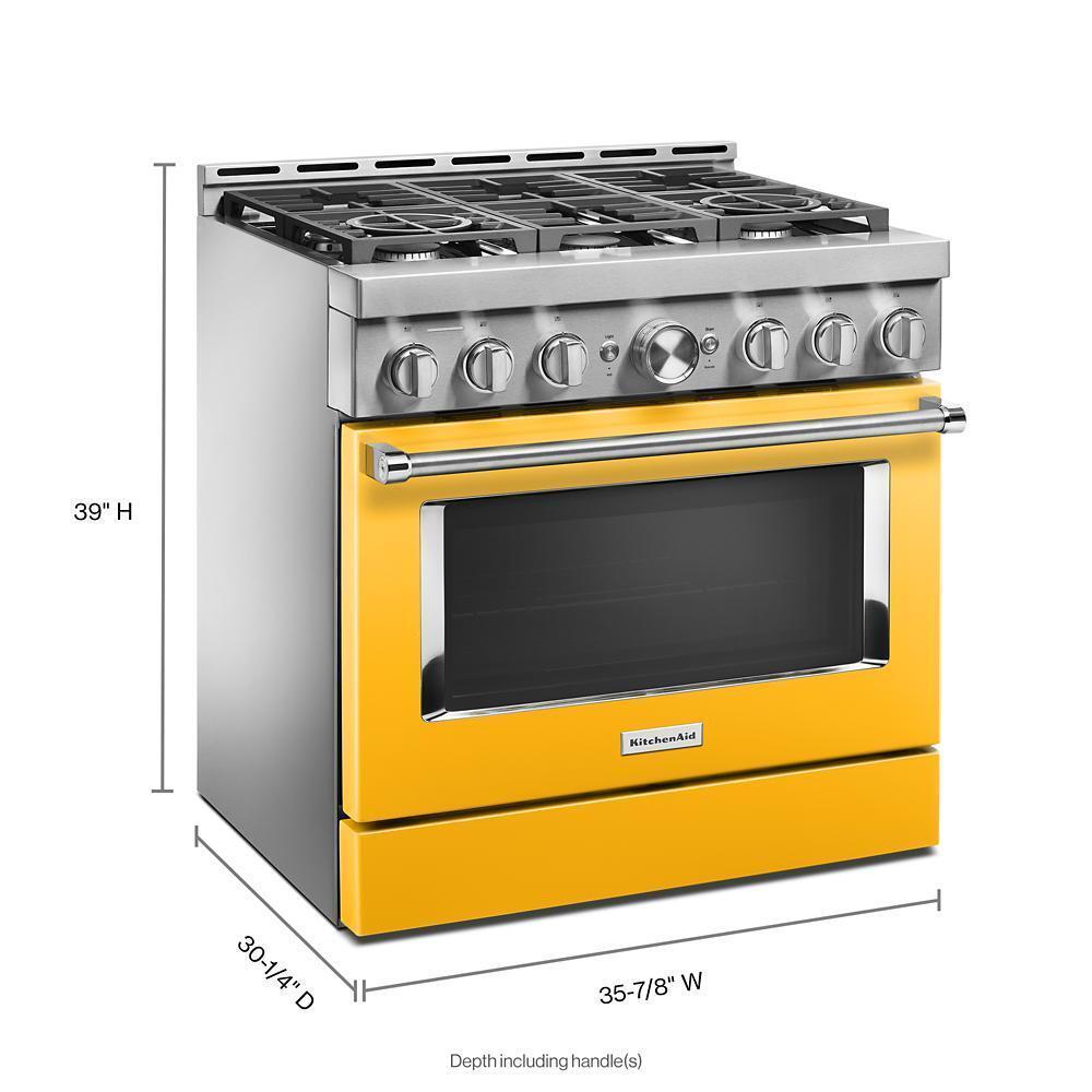 KITCHENAID KFGC506JYP Kitchenaid 36'' Smart Commercial-style Gas Range With 6 Burners ...