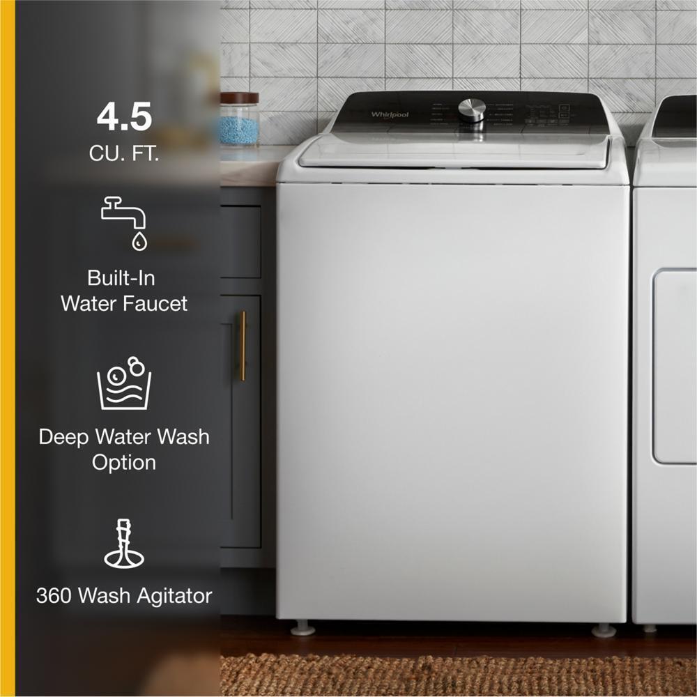 WHIRLPOOL WTW5015LW Whirlpool 4.5 Cu. Ft. Top Load Agitator Washer With Built-in Faucet