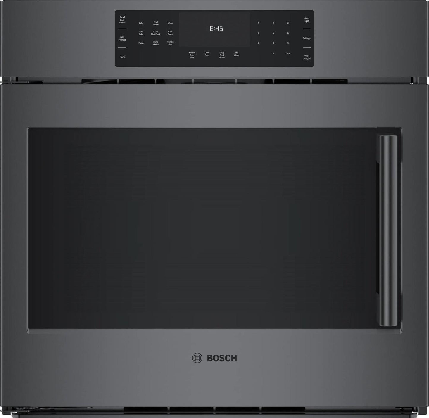 BOSCH HBL8444LUC 800 Series Single Wall Oven 30'' Left Sideopening Door, Black STAIN...