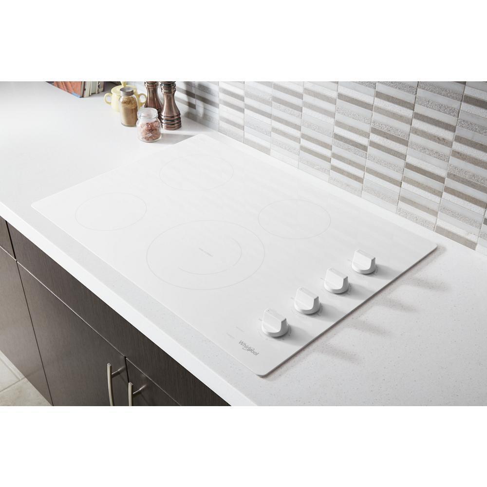 WHIRLPOOL WCE55US0HW 30-inch Electric Ceramic Glass Cooktop With Dual Radiant Element