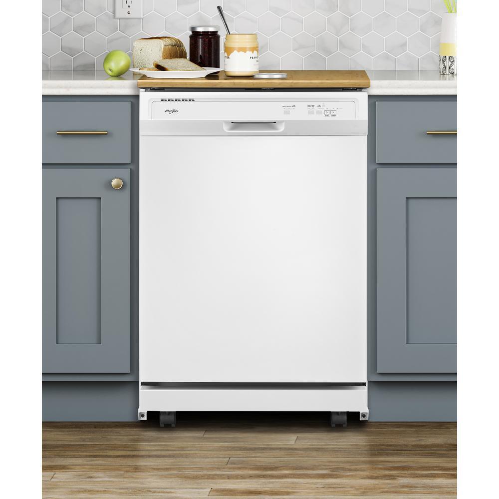 WHIRLPOOL WDP370PAHW Whirlpool, 3 Cycles, 4 Options, 55 Dba, Plastic Tub Portable DISHWAS...