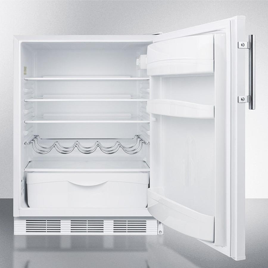 SUMMIT FF61W Freestanding Residential Counter Height All-refrigerator In White W...
