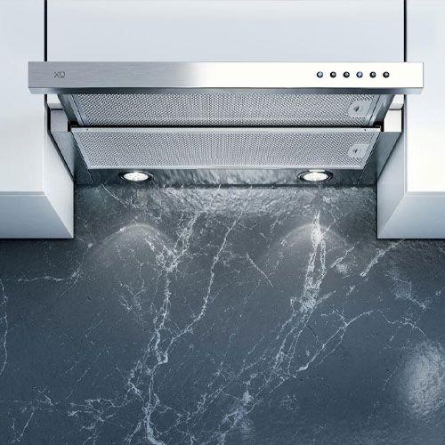 XO APPLIANCE XOC36SC 36"" 600/395 Cfm Under Cabinet Glide Out Visor Italian Made Stainless