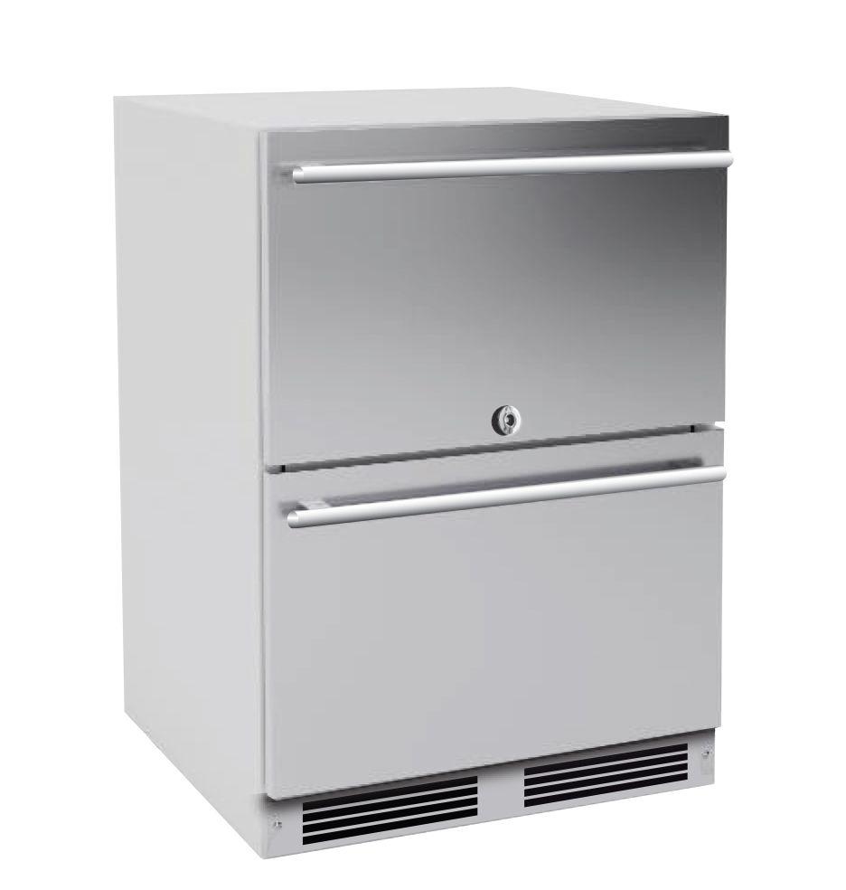 XO APPLIANCE XOU24ORDS XO Appliance Outdoor Refrigerated Drawers 24"" Solid Ss Drawer Front
