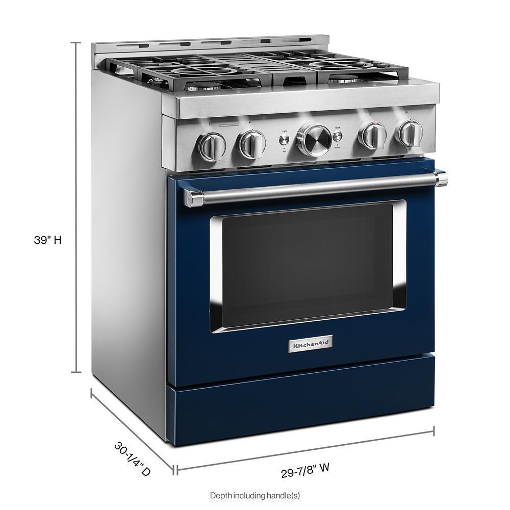KITCHENAID KFGC500JIB Kitchenaid 30'' Smart Commercial-style Gas Range With 4 Burners ...