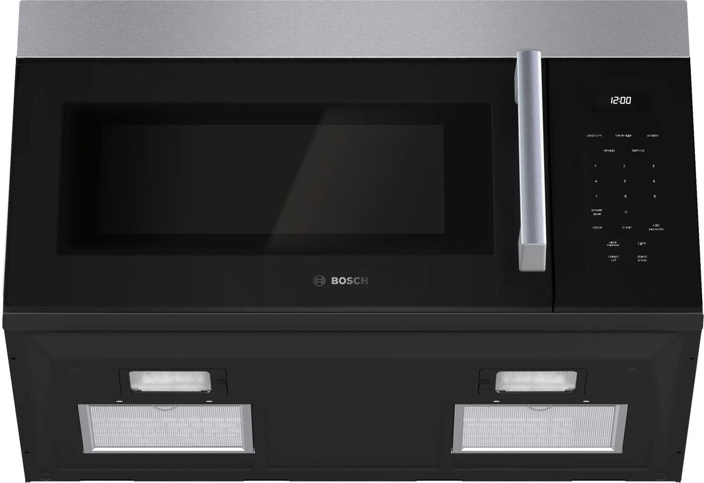 BOSCH HMV1055U 100 Series Over-the-range Microwave 30"" Left Sideopening Door, STAI...
