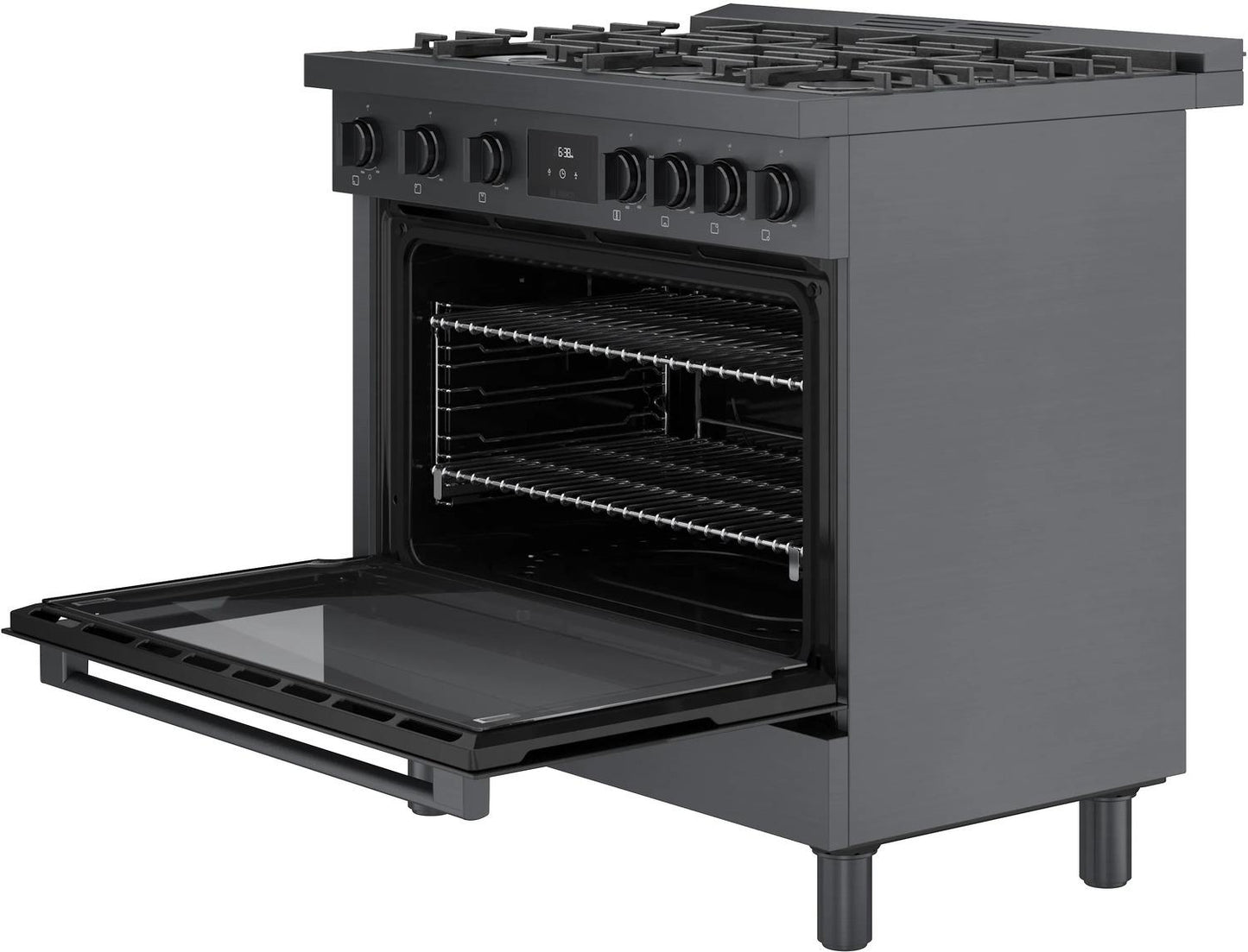 BOSCH HGS8645UC 800 Series Gas Freestanding Range 36'' Black Stainless Steel Hgs8645uc