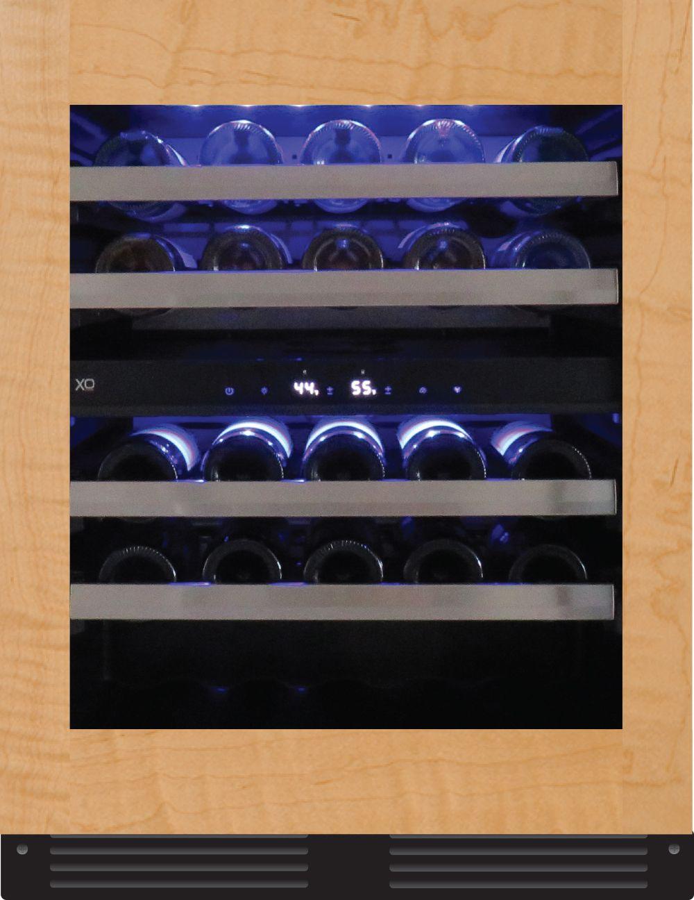 XO APPLIANCE XOU24WDZGOA XO Appliance 24in Wine Cellar 2 Zone Overlay Glass Ada Height