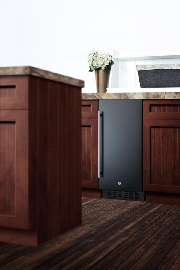 SUMMIT FF1532B 15"" Wide All-refrigerator for Built-in or Freestanding Use, With DI...