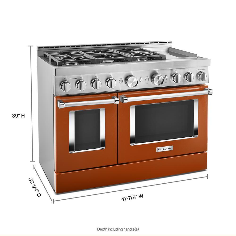 KITCHENAID KFGC558JSC Kitchenaid 48'' Smart Commercial-style Gas Range With Griddle - ...