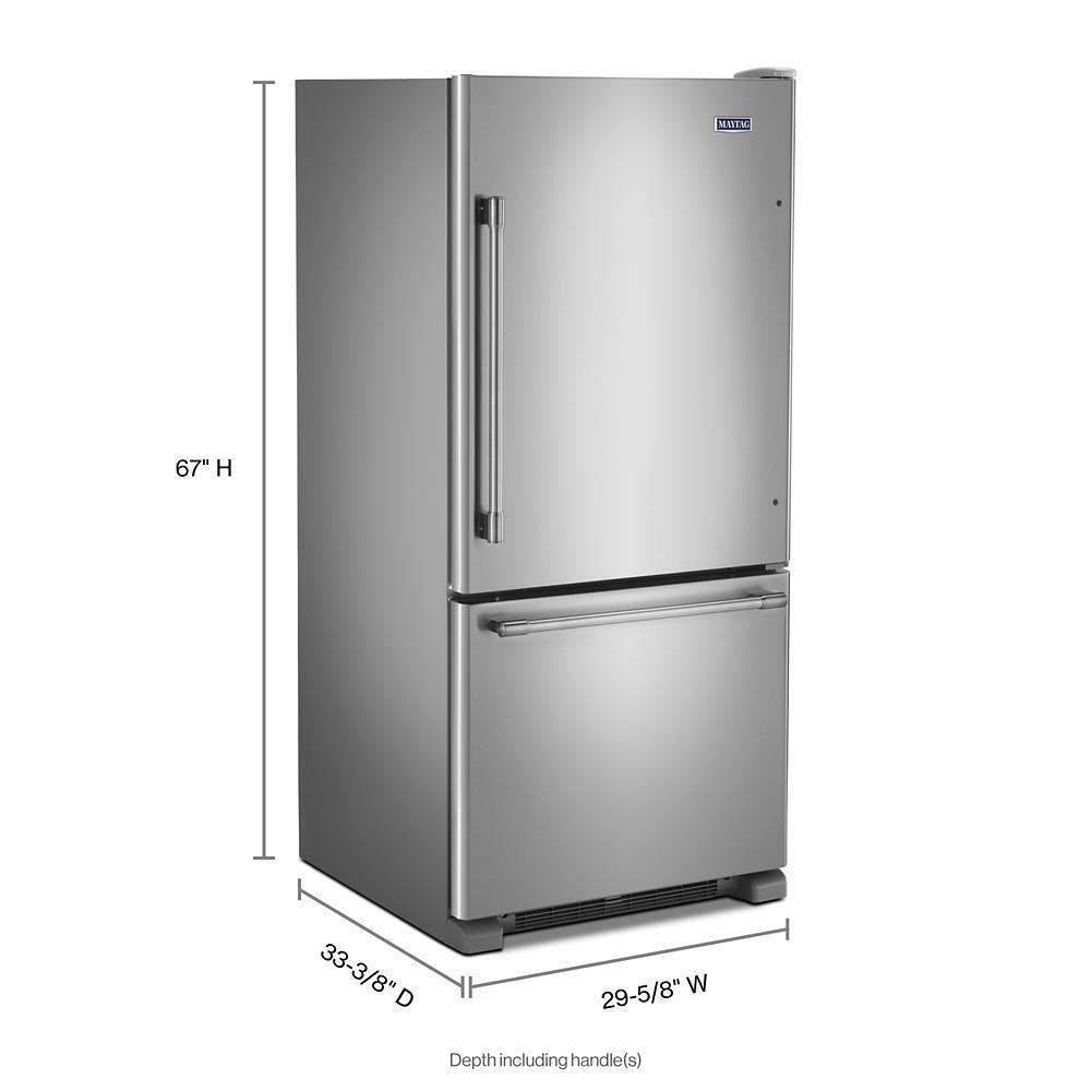 MAYTAG MBF1958FEZ Maytag 30-inch Wide Bottom Mount Refrigerator - 19 Cu. Ft. - FIN...