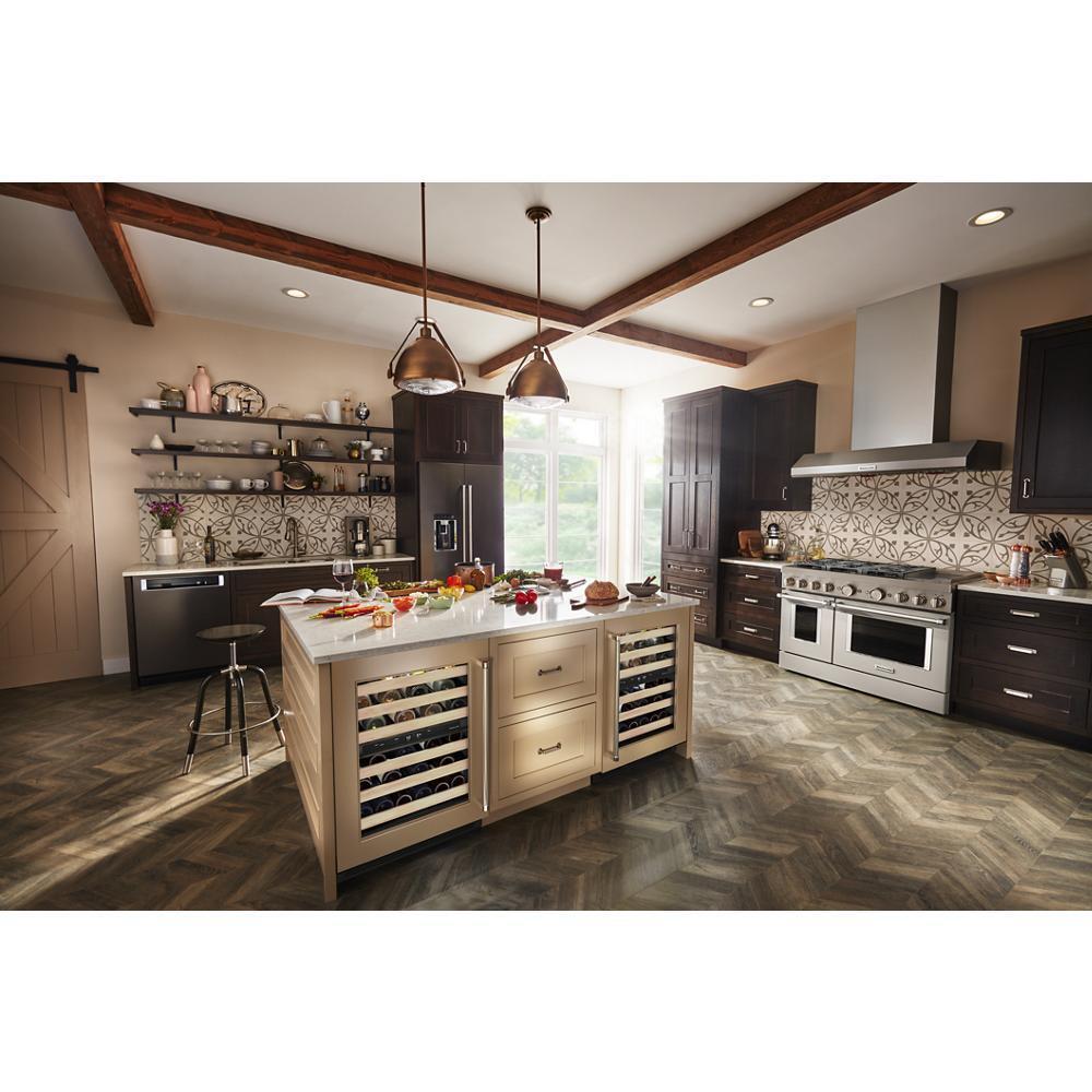 KITCHENAID KUWR214KPA 24"" Panel-ready Undercounter Wine Cellar With Wood-front Racks - PA...