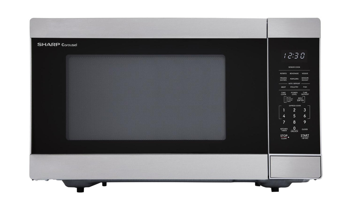 SHARP SMC1662KS Sharp 1.6 Cu. Ft. 1100w Stainless Steel Countertop Microwave Oven