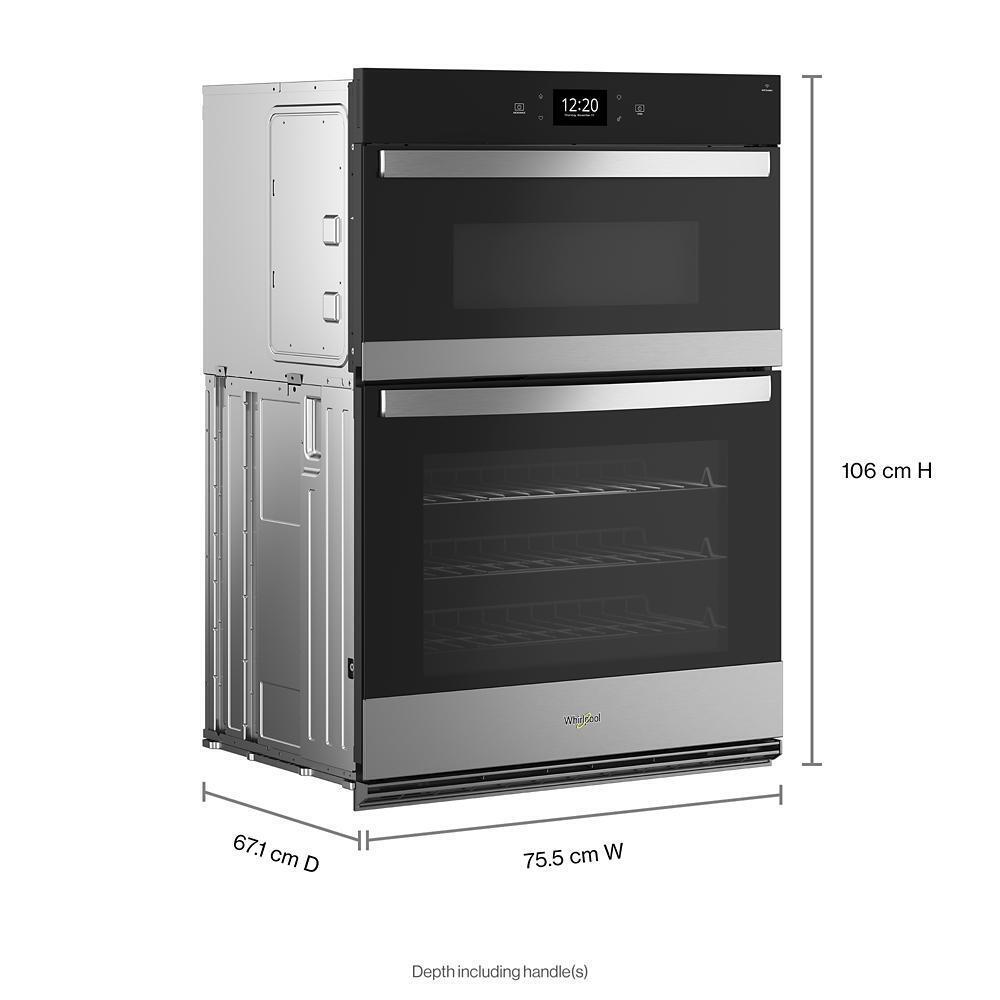 WHIRLPOOL WOEC7030PZ Whirlpool 5.0 Cu. Ft. Wall Oven Microwave Combo With Air Fry