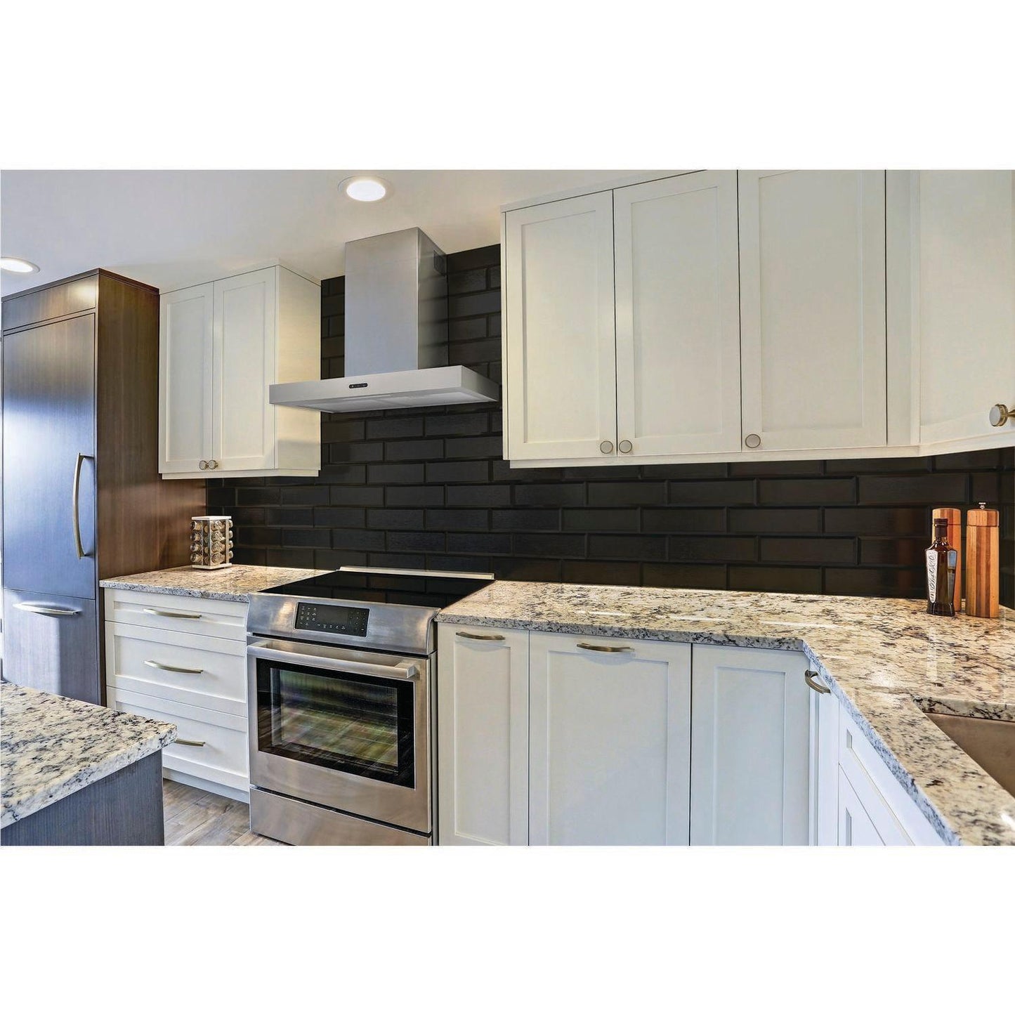 BROAN EW4330SS 30-in. Convertible Wall Mount T-style Chimney Range Hood With LED L...