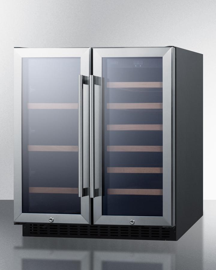 SUMMIT SWBV3071 30"" Wide Built-in Undercounter Dual Zone Wine and Beverage Cooler W...