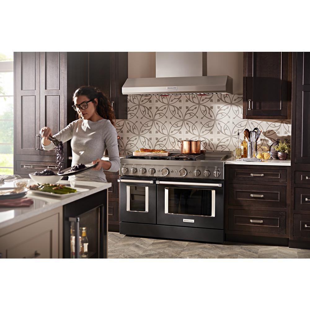 KITCHENAID KFGC558JBK Kitchenaid 48'' Smart Commercial-style Gas Range With Griddle IM...