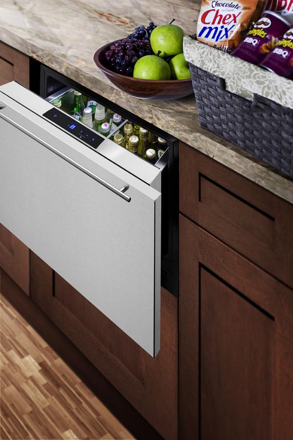 SUMMIT FF1DSS24 Summit 24"" Wide Built-in Drawer Refrigerator