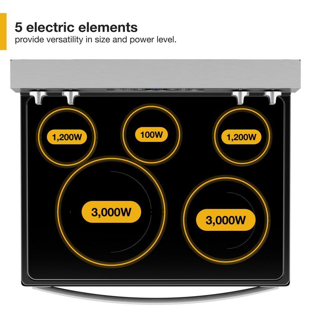 WHIRLPOOL WFE550S0LB 5.3 Cu. Ft. Whirlpool Electric 5-in-1 Air Fry Oven