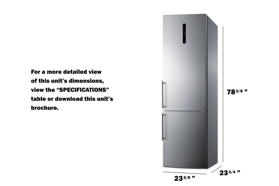 SUMMIT FFBF181ES2 Summit 24"" Wide Bottom Freezer Refrigerator
