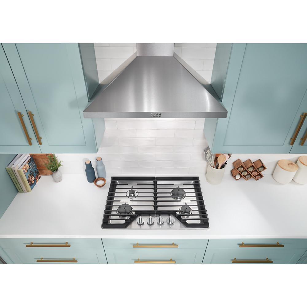 WHIRLPOOL WVW51UC0LS Whirlpool 30"" Curved Glass Wall Mount Range Hood
