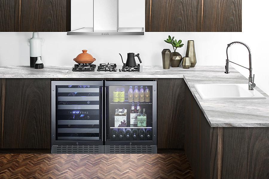 SUMMIT SWC532BLBIST Commercially Approved Dual Zone Built-in Wine Cellar With Digital T...
