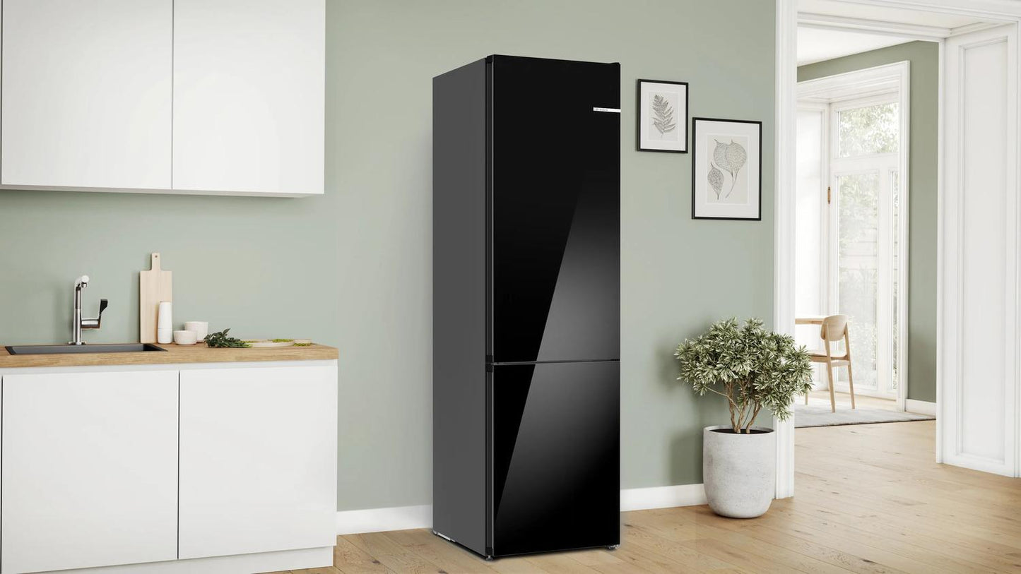 BOSCH B24CB80ESB 800 Series Free-standing Fridge-freezer With Freezer At Bottom, GLA...