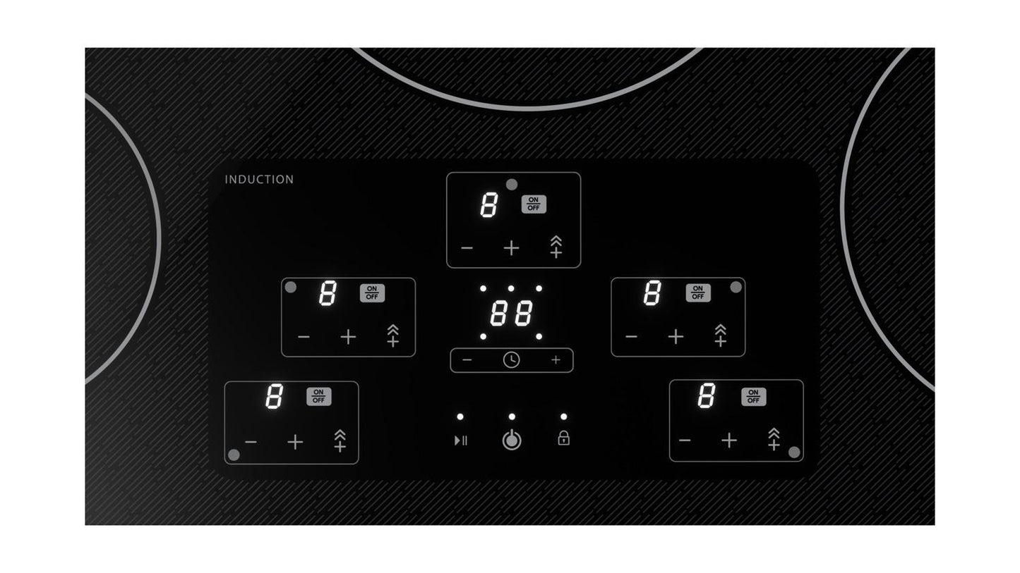 SHARP SDH3652DB 36"" Width Induction Cooktop, European Black Mirror Finish Made WITH...