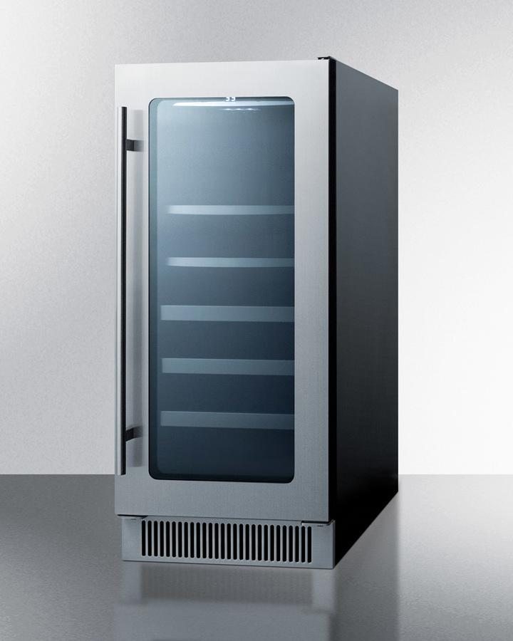 SUMMIT CL151WBV 15"" Wide Built-in Wine and Craft Beer Center With Seamless STAINLES...