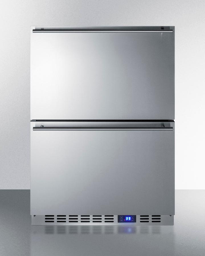 SUMMIT SPR627OS2D Outdoor Drawer Refrigerator In Stainless Steel, for Built-in RESIDE...