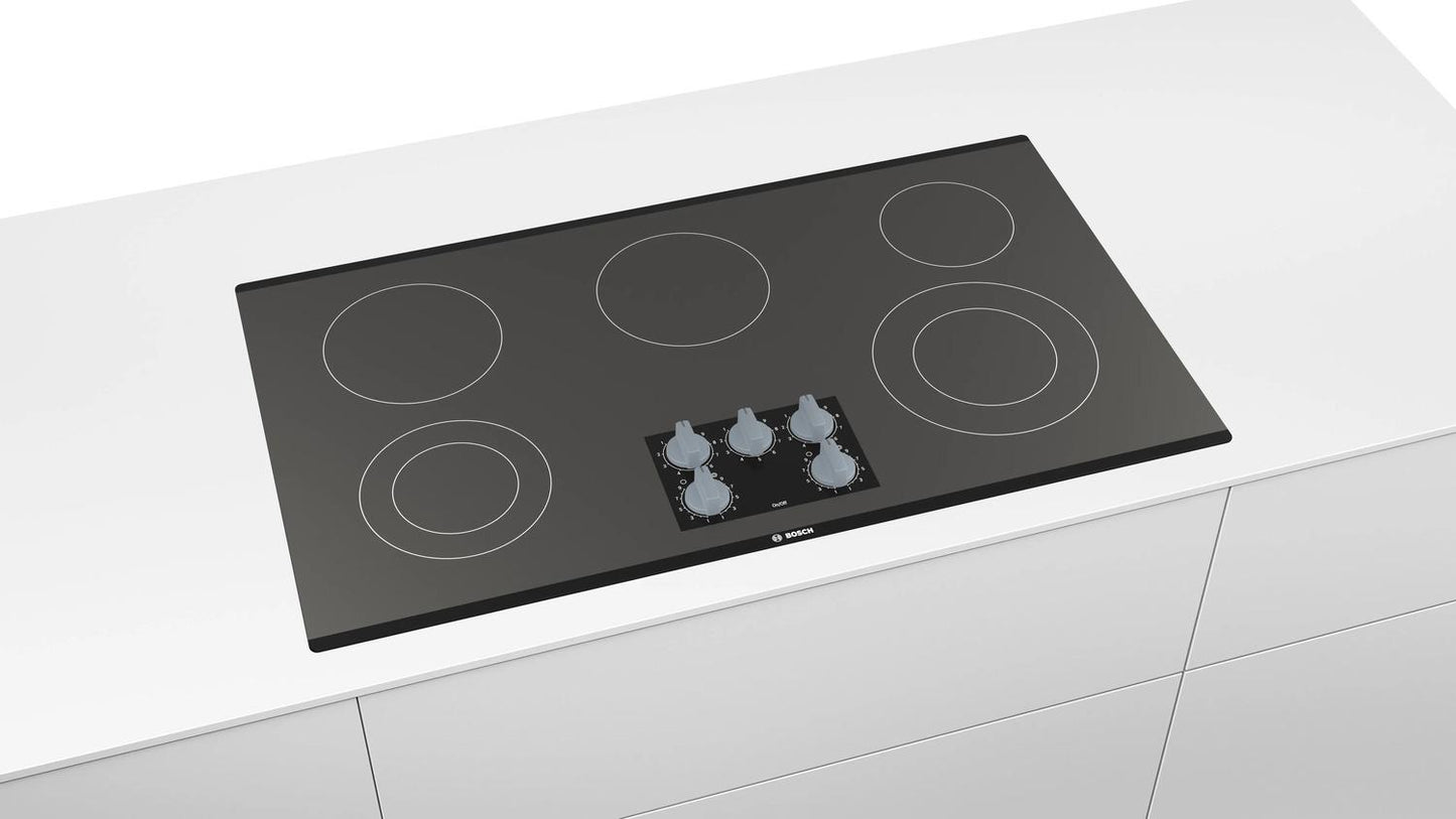 BOSCH NEM5666UC Bosch 36"" Electric Cooktop 500 Series - Black Frameless