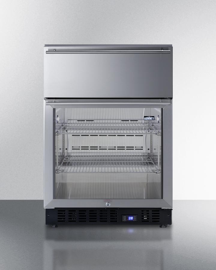 SUMMIT SCR615TDCSS Commercially Approved 4.76 CU.FT. Undercounter Beverage Center WITH...