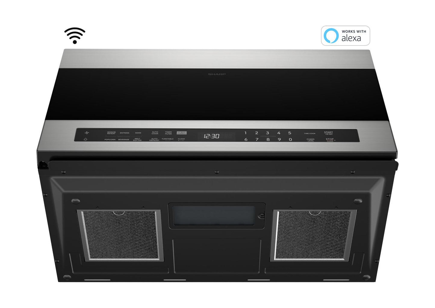 SHARP SMO1969JS Sharp 1.9 Cu. Ft. Smart Over-the-range-microwave Oven