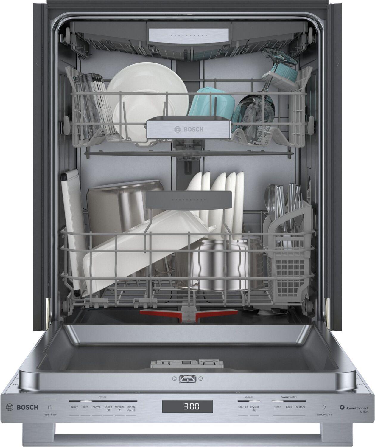 BOSCH SHX78CM5N Bosch 800 Series Dishwasher 24"" Stainless Steel