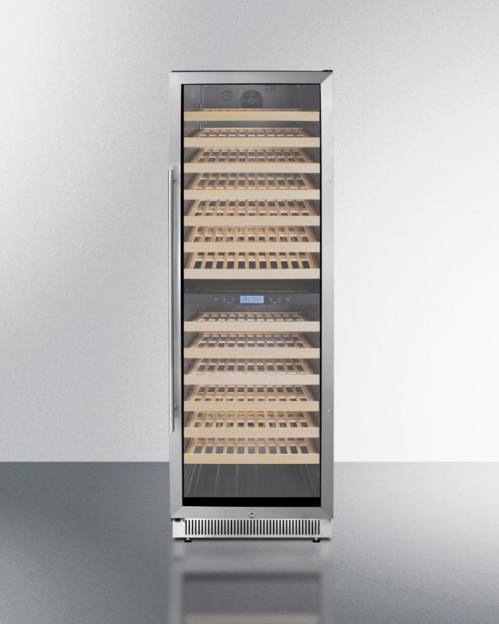 SUMMIT SWC1966B Summit 24"" Wide Dual Zone Wine Cellar