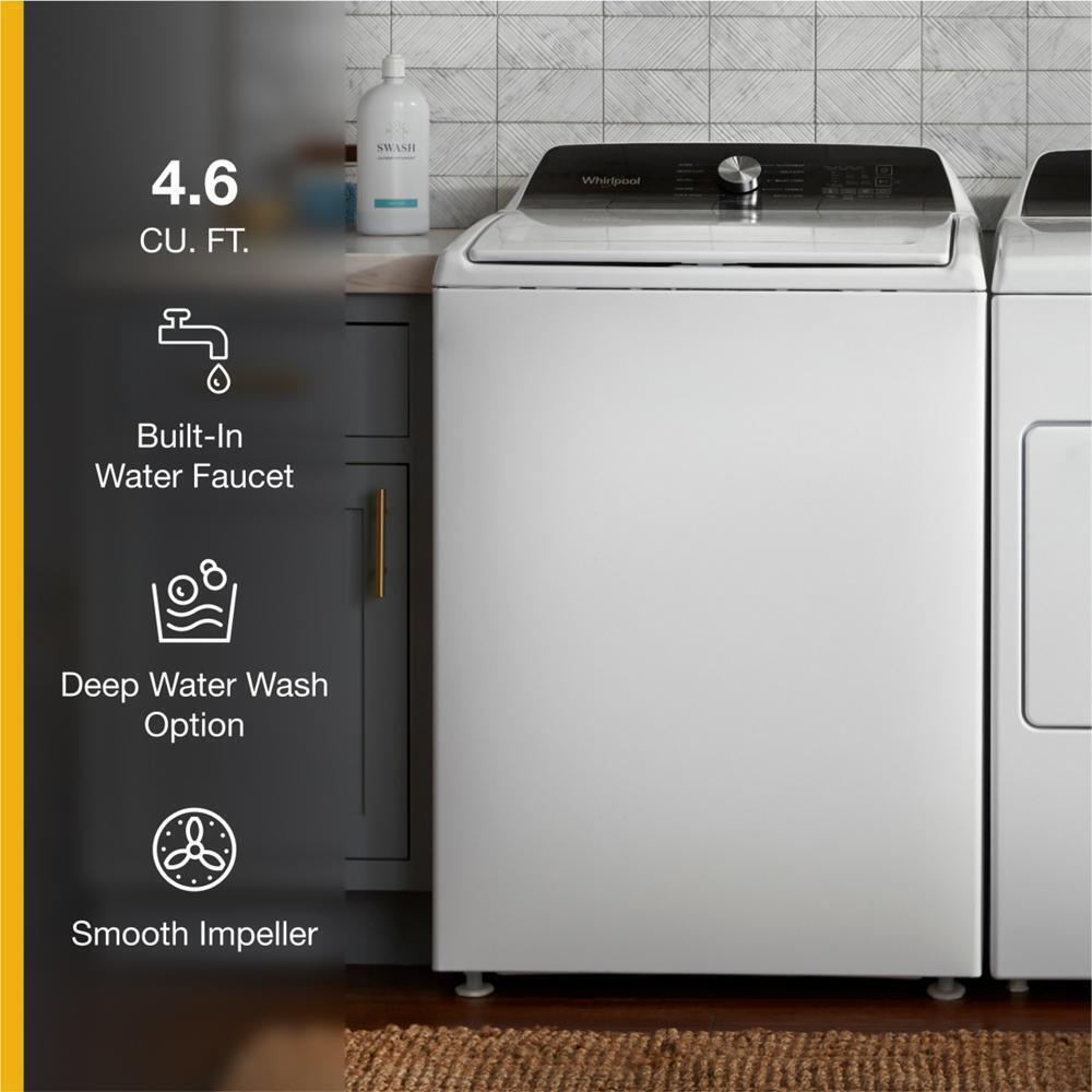 WHIRLPOOL WTW5010LW Whirlpool 4.6 Cu. Ft. Top Load Impeller Washer With Built-in Faucet