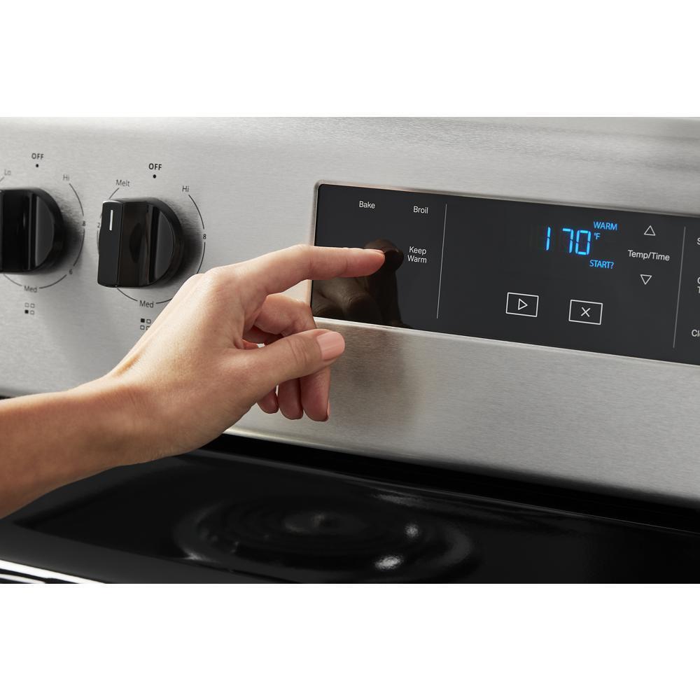 WHIRLPOOL WFC150M0JS 4.8 Cu. Ft. Whirlpool Electric Range With Keep Warm Setting