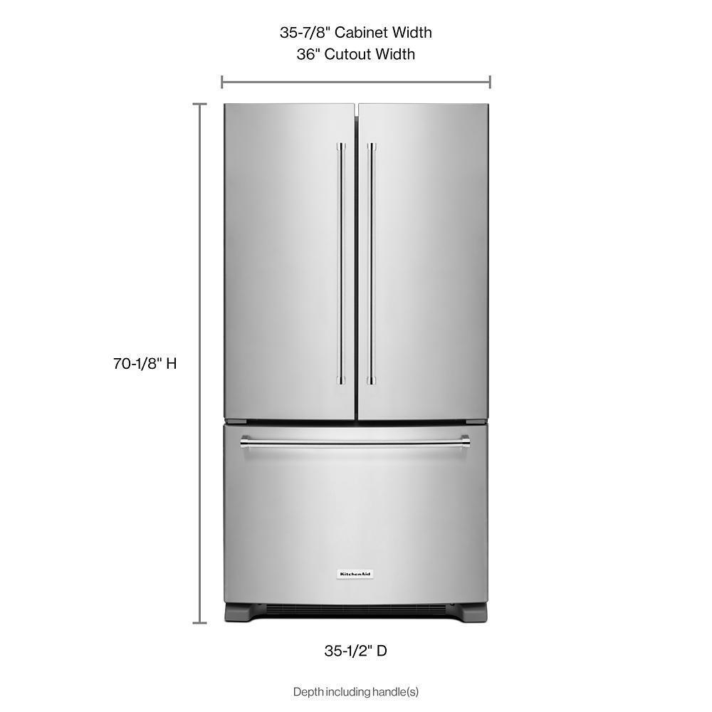 KITCHENAID KRFF305ESS Stainless Steel Kitchenaid 25 Cu. Ft. 36-width Standard Depth FR...