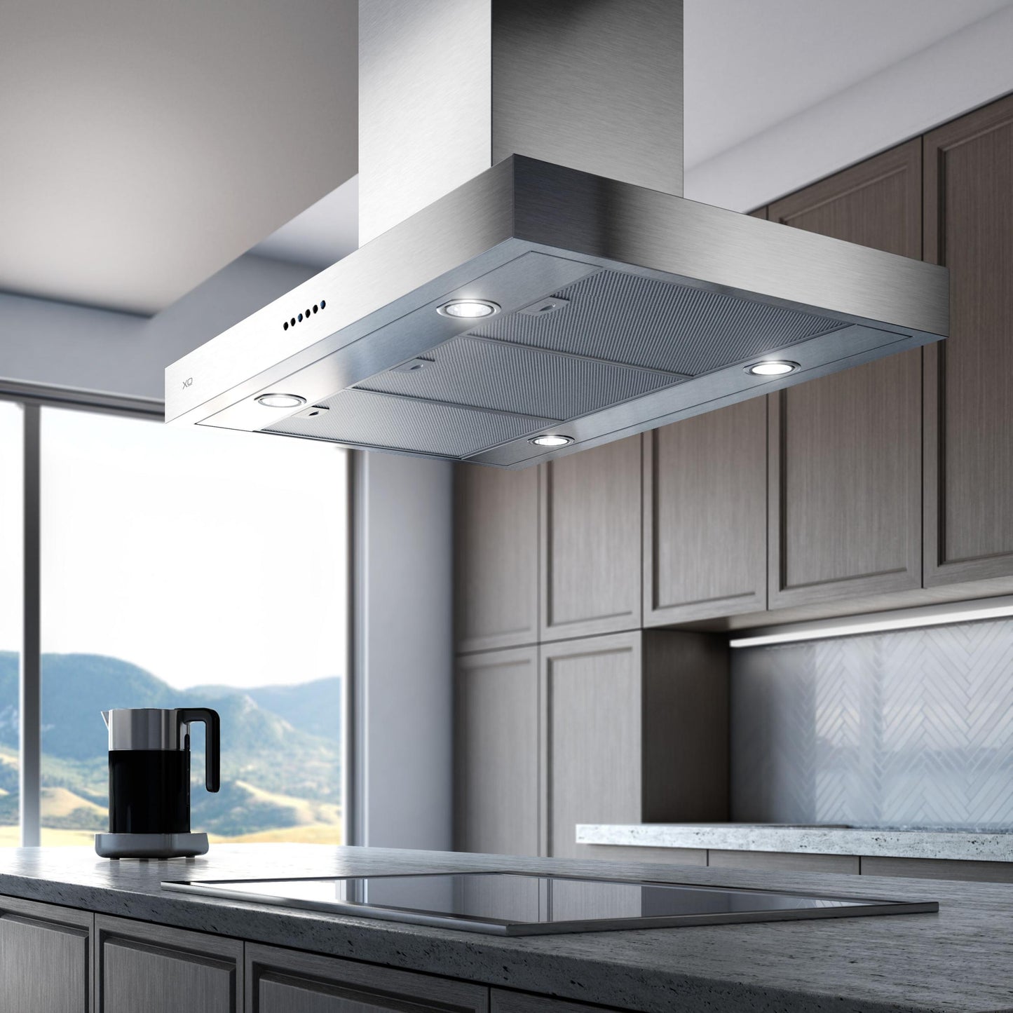 XO APPLIANCE XORI42SC XO Appliance 42"" 600/395 Cfm Italian Made Island Range Hood Stainless