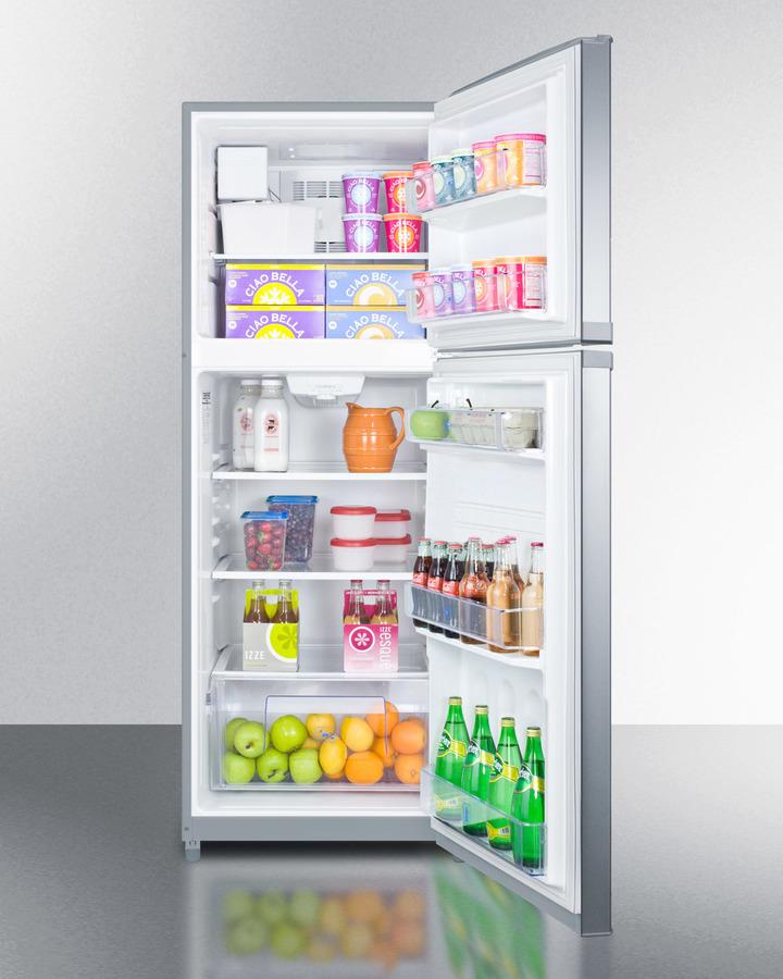 SUMMIT FF1427SSIM Counter Depth Frost-free Refrigerator-freezer With A 26"" Footprint, ...